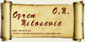Ozren Milošević vizit kartica